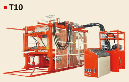 Máquina para fabricação de blocos de concreto automática T10